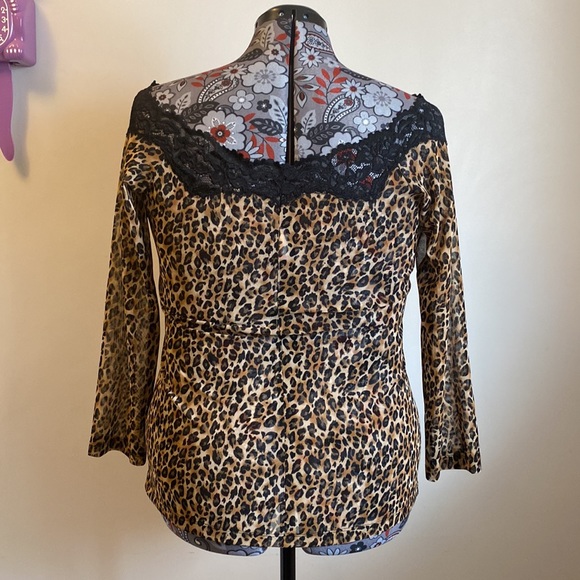 Sheer Leopard Print Top - Picture 5 of 5